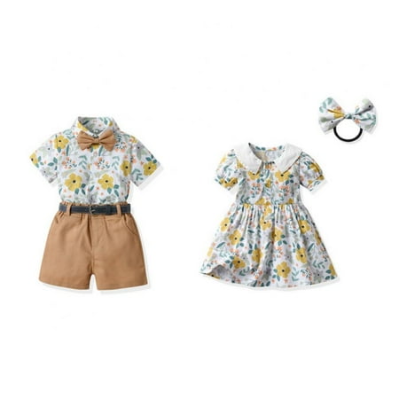 ESHOO 3M-5T Toddler Baby Boys Girls Brother and Sister Matching Outfits Set Casual Short Sleeve Dresses + Headband
ESHOO 3M-5T Toddler Baby Boys Girls Brother and Sister Matching Outfits Set Casual Short Sleeve Dresses + Headband