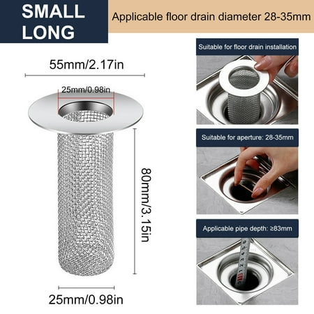 MATHOWAL Multifunctional Steel Floor Drain Filter Mesh Basket Filter Hair Trap Bathroom Kitchen Sink Anti-clog Slag Strainer
MATHOWAL Multifunctional Steel Floor Drain Filter Mesh Basket Filter Hair Trap Bathroom Kitchen Sink Anti-clog Slag Strainer