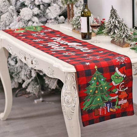 Christmas Decoration Grinchs Dining Table Runner For Home Dining Table Cartoon Green Monster Merry Christmas Party Decor A style
Christmas Decoration Grinchs Dining Table Runner For Home Dining Table Cartoon Green Monster Merry Christmas Party Decor A style
