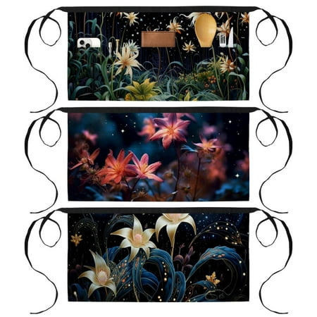 3 Pack Half Apron with 3 Pockets Plants under the Stars Aprons with Long Waist Strap for Kitchen Restaurant Waiter Bartender
3 Pack Half Apron with 3 Pockets Plants under the Stars Aprons with Long Waist Strap for Kitchen Restaurant Waiter Bartender