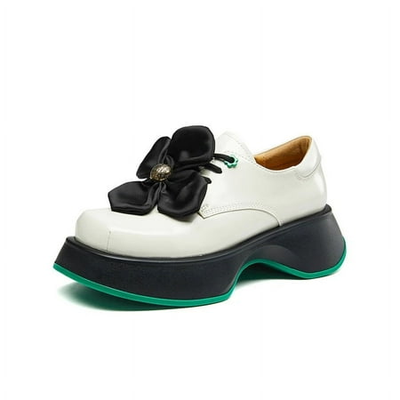 Platform Loafers Women Shoes Split Leather Flats Flower Decoration Square Toe Ladies Chunky Oxfords
Platform Loafers Women Shoes Split Leather Flats Flower Decoration Square Toe Ladies Chunky Oxfords