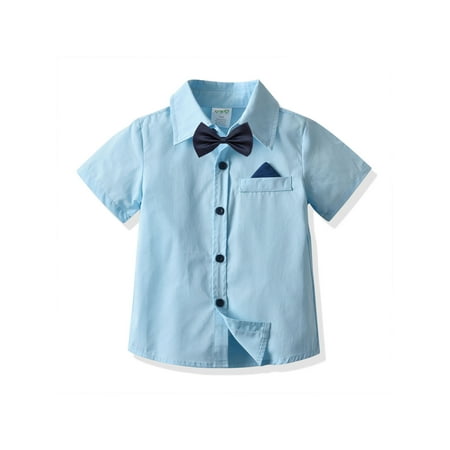 Kids Baby Boys Gentleman Button Down Hawaiian Shirts Short Sleeve Gentleman Summer Dress Shirt with Bowtie
Kids Baby Boys Gentleman Button Down Hawaiian Shirts Short Sleeve Gentleman Summer Dress Shirt with Bowtie