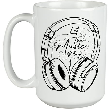Let the Music Play feat. a Headphone Music Lover or Musician White 15oz Ceramic Mug
Let the Music Play feat. a Headphone Music Lover or Musician White 15oz Ceramic Mug