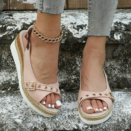 Homadles Clearance Woman Summer Sandals- Plus Size Casual Wedge Casual Sandal Pink Size 7
Homadles Clearance Woman Summer Sandals- Plus Size Casual Wedge Casual Sandal Pink Size 7