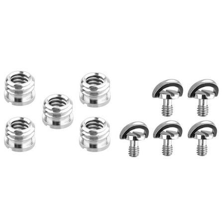 5 Pcs 1/4 Inch to 3/8 Inch Convert Screw Standard Adapter & 5 Pcs 1/4 Inch Quick Release Plate Mounting Screw
5 Pcs 1/4 Inch to 3/8 Inch Convert Screw Standard Adapter & 5 Pcs 1/4 Inch Quick Release Plate Mounting Screw