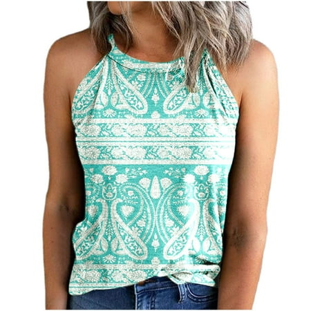 ELFINDEA Womens Tops Paisley Print Halter Neck Sleeveless Petite Shirts Vacation Casual Dressy Business Summer Spring Tops Blouse Blue S
ELFINDEA Womens Tops Paisley Print Halter Neck Sleeveless Petite Shirts Vacation Casual Dressy Business Summer Spring Tops Blouse Blue S