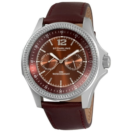 Stuhrling Original Men's 176C.3315Q59 Targa Classic Swiss Quartz Brown Watch