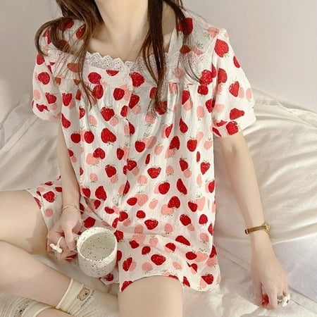 CoCopeaunt Korean Pajama Mujer Grid Print Cotton Yarn Sleepwear Set Short Sleeve Top+Shorts Ruffle Homewear Skin-Friendly Breathable
CoCopeaunt Korean Pajama Mujer Grid Print Cotton Yarn Sleepwear Set Short Sleeve Top+Shorts Ruffle Homewear Skin-Friendly Breathable