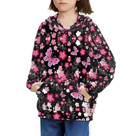 HUGS IDES Teen Girls Hoodies Size 14-16 Cute Pink Butterfly Flower Graphic Tops Fall Long Sleeve Durable Streetwear with Pocket
HUGS IDES Teen Girls Hoodies Size 14-16 Cute Pink Butterfly Flower Graphic Tops Fall Long Sleeve Durable Streetwear with Pocket