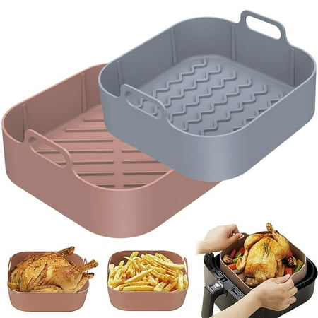 2Pcs Air Fryer Silicone Liner with Handle Reusable Air Fryer Silicone Pan Square Air Fryer Silicone Pot Heat Resistant Air Fryer Silicone Tray Nonstick Air Fryer Liner Accessories for 6QT Air Fryer
2Pcs Air Fryer Silicone Liner with Handle Reusable Air Fryer Silicone Pan Square Air Fryer Silicone Pot Heat Resistant Air Fryer Silicone Tray Nonstick Air Fryer Liner Accessories for 6QT Air Fryer