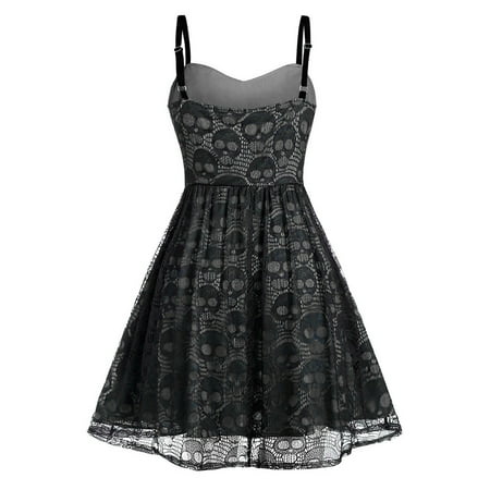 Juebong Halloween Gothic Plus Size Dresses for Women Sleeveless Bandage Party Dress Lace Mesh Patchwork Camisole Zipper Mini Dress
Juebong Halloween Gothic Plus Size Dresses for Women Sleeveless Bandage Party Dress Lace Mesh Patchwork Camisole Zipper Mini Dress