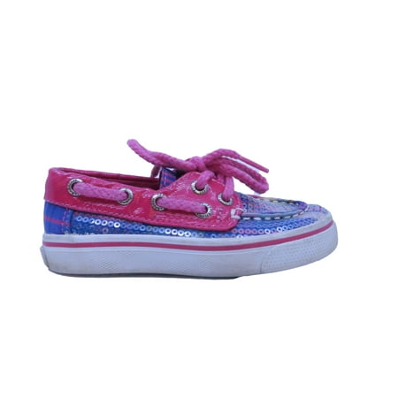 Pre-owned Sperry Girls Pink | Blue | Plaid Sneakers size: 6 Toddler