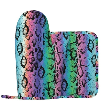Oven Mitts and Pot Holders Sets Colorful leopard print A Non-Slip Silicone Oven Gloves Potholders Cotton Lining Heat Resistant Gloves Hot Pads for Kitchen Cooking Baking
Oven Mitts and Pot Holders Sets Colorful leopard print A Non-Slip Silicone Oven Gloves Potholders Cotton Lining Heat Resistant Gloves Hot Pads for Kitchen Cooking Baking