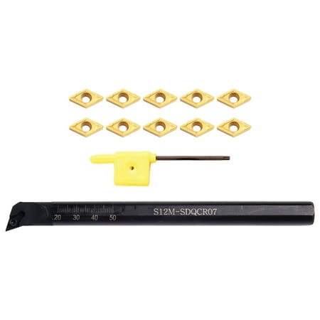 1/2 S12M SDQCR07 Lathe Boring Bar Turning Tool Holder DCMT070204 Carbide rt
1/2 S12M SDQCR07 Lathe Boring Bar Turning Tool Holder DCMT070204 Carbide rt