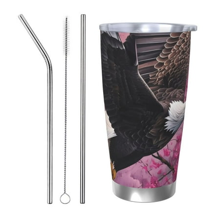 Salouo Flower Bald Eagle Print 20oz Tumbler with Lid Stainless Steel Vacuum Insulated Tumbler Durable Insulated Coffee Mug Thermal Cup with Splash Proof Sliding Lid-Straw Three-piece Set
Salouo Flower Bald Eagle Print 20oz Tumbler with Lid Stainless Steel Vacuum Insulated Tumbler Durable Insulated Coffee Mug Thermal Cup with Splash Proof Sliding Lid-Straw Three-piece Set