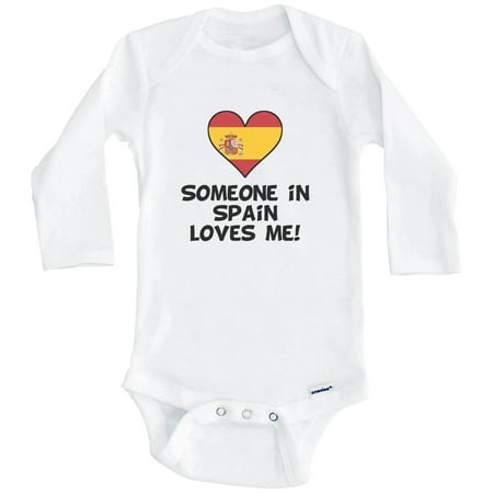 Someone In Spain Loves Me Spanish Flag Heart One Piece Baby Bodysuit (Long Sleeve) 3-6 Months White
Someone In Spain Loves Me Spanish Flag Heart One Piece Baby Bodysuit (Long Sleeve) 3-6 Months White