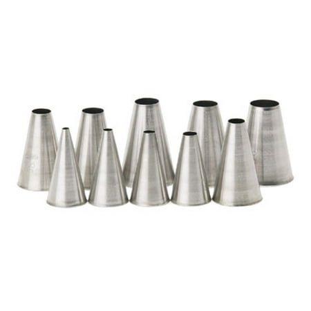 3Pc Royal PST 5 PL Stainless Steel Size 5 Pastry Tube with Plain Tip