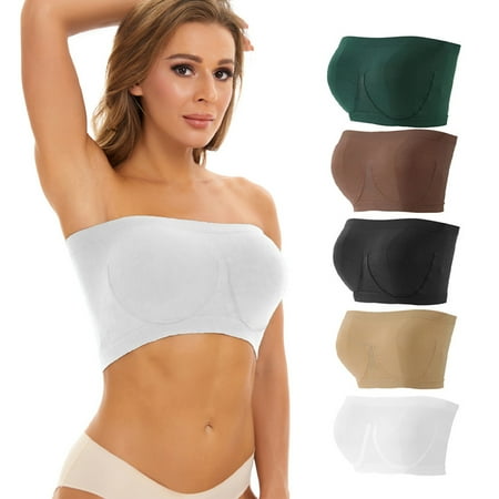 Jieowen 3 Pack Womens Seamless Bandeau Bra Strapless Tube Top Bra Wireless Bandeau Bralette No Pad Wrap Chest
Jieowen 3 Pack Womens Seamless Bandeau Bra Strapless Tube Top Bra Wireless Bandeau Bralette No Pad Wrap Chest