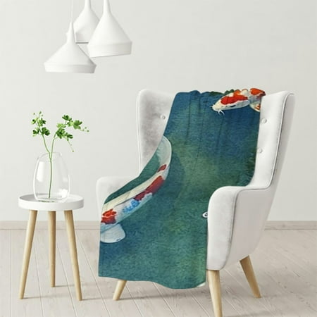 WHKANG Japanese Fishes Pond Soft Warm Blanket Lightweight Throw Size Plush Siesta for Travel Camping Bed Couch Sofa 50x60in
WHKANG Japanese Fishes Pond Soft Warm Blanket Lightweight Throw Size Plush Siesta for Travel Camping Bed Couch Sofa 50x60in