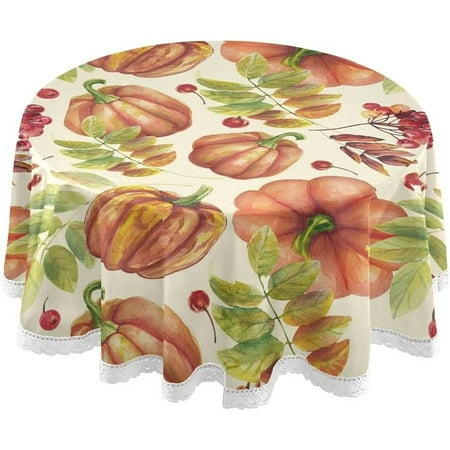 Hyjoy 60 Berries Thanksgiving Pumpkins Round Tablecloth Waterproof Stain and Wrinkle Resistant Washable Decorative Table Covers for Kitchen Dining Tabletop Party Outdoor Picnic
Hyjoy 60 Berries Thanksgiving Pumpkins Round Tablecloth Waterproof Stain and Wrinkle Resistant Washable Decorative Table Covers for Kitchen Dining Tabletop Party Outdoor Picnic