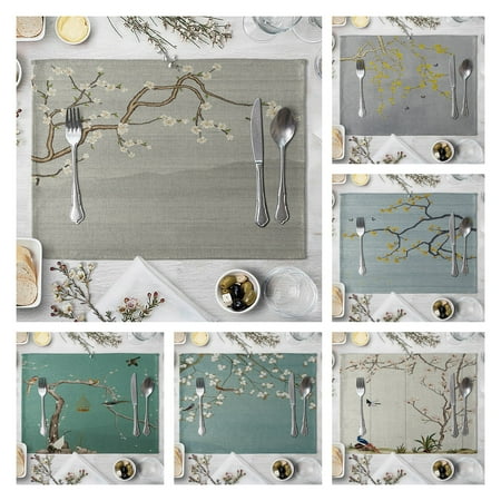 Scratch Resistant Table Mat Oilproof Linen Modern Style Floral Pattern Placemat for Restaurant
Scratch Resistant Table Mat Oilproof Linen Modern Style Floral Pattern Placemat for Restaurant