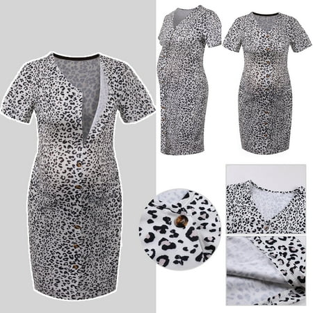 Tejiojio Maternity/Labor/Nursing Clothing Clearance Pregnant Women Clothes Maternity Breastfeeding Casual Leopard V-neck Dress
Tejiojio Maternity/Labor/Nursing Clothing Clearance Pregnant Women Clothes Maternity Breastfeeding Casual Leopard V-neck Dress