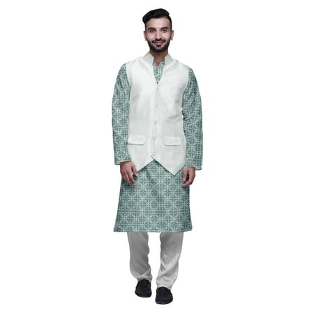 Atasi Printed Kurta Pajama Jacket Set Mandarin Collar Traditional Ethnic Shirt
Atasi Printed Kurta Pajama Jacket Set Mandarin Collar Traditional Ethnic Shirt