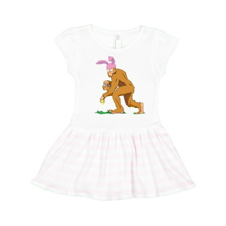 Inktastic Bigfoot is the Easter Bunny Gift Toddler Girl Dress