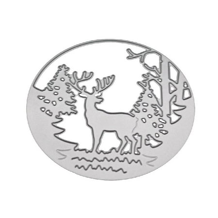 Tree Sika Deer Metal Cutting Dies Stencil Scrapbooking DIY Album Stamp Embossing