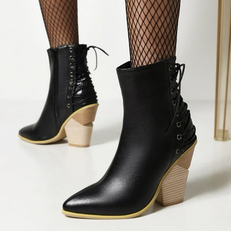Women s New European And American Autumn And Winter Side Zipper Pointed Toe Overlapping Tie Color Matching Short Boots
Women s New European And American Autumn And Winter Side Zipper Pointed Toe Overlapping Tie Color Matching Short Boots