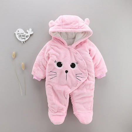 Baby clothes for girls Newborn Baby Girls Boys Solid Cartoon Cat Velvet Hooded Jumpsuit Romper Clothes Fragarn
Baby clothes for girls Newborn Baby Girls Boys Solid Cartoon Cat Velvet Hooded Jumpsuit Romper Clothes Fragarn