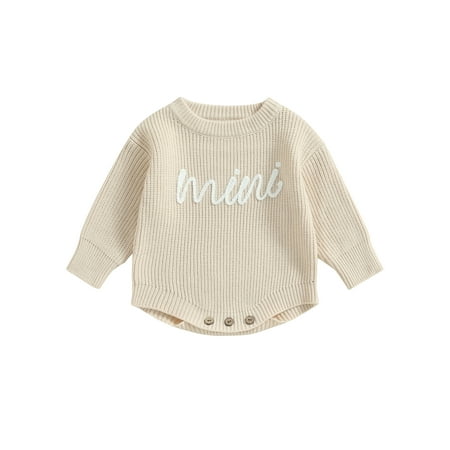 TFFR Baby Sweater Rompers Infant Knitwear Solid Knitted Letter Embroidery Long Sleeve Jumpsuits 
TFFR Baby Sweater Rompers Infant Knitwear Solid Knitted Letter Embroidery Long Sleeve Jumpsuits
