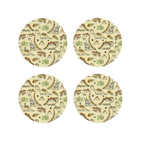 Drink Coasters Set of 4 Cartoon Dinosaurs Leather Coasters for Coffee Table Protector Heat Resistant Cute Coasters for Home Decor Housewarming Gifts Bar Kitchen 4 Inch Round Shape
Drink Coasters Set of 4 Cartoon Dinosaurs Leather Coasters for Coffee Table Protector Heat Resistant Cute Coasters for Home Decor Housewarming Gifts Bar Kitchen 4 Inch Round Shape