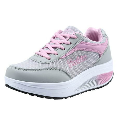 Ykohkofe Fashion Women Mesh Heightening Shoes Soft Bottom Rocking Shoes Sneakers Pink 7
Ykohkofe Fashion Women Mesh Heightening Shoes Soft Bottom Rocking Shoes Sneakers Pink 7