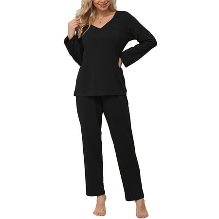 Anygrew Women s Pajamas Set Long Sleeve Shirts and Long Pants 2 Piece Pjs Sleepwear with Pockets
Anygrew Women s Pajamas Set Long Sleeve Shirts and Long Pants 2 Piece Pjs Sleepwear with Pockets