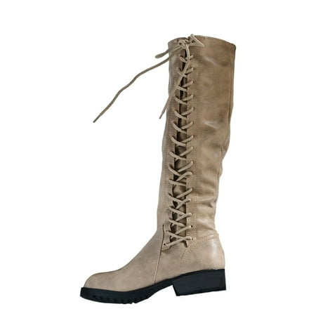 Sentuca Women Low Heels Shoes Western Cowboy Side Zipper Solid Retro Knight Lace-up Knee High Leather Boots
Sentuca Women Low Heels Shoes Western Cowboy Side Zipper Solid Retro Knight Lace-up Knee High Leather Boots