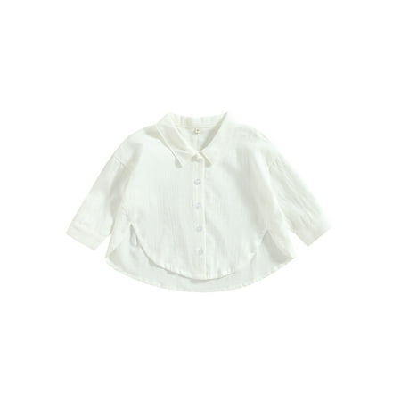 Genuiskids Kids Toddler Baby Girl Boy Cotton Shirt Summer Blouse Tops Short Sleeve Lapel Collar Solid Color Button Down Shirts 1-7T
Genuiskids Kids Toddler Baby Girl Boy Cotton Shirt Summer Blouse Tops Short Sleeve Lapel Collar Solid Color Button Down Shirts 1-7T