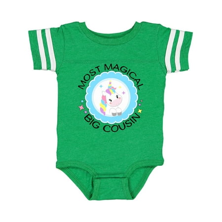 Inktastic Most Magical Big Cousin badge- cute unicorn Gift Baby Girl Bodysuit