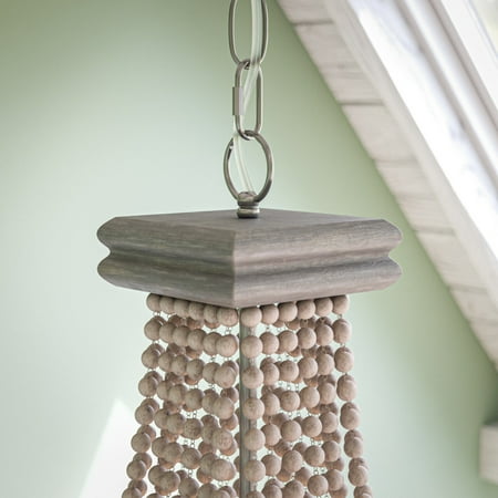 Drape 6 Light Chandelier with Weathered White Grey Finish
