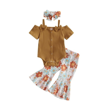 Bagilaanoe 3pcs Toddler Baby Girl Long Pants Set Short Sleeve Off Shoulder Romper Tops + Flare Trousers + Headband 6M 12M 18M 24M 3T Kids Casual Outfits
Bagilaanoe 3pcs Toddler Baby Girl Long Pants Set Short Sleeve Off Shoulder Romper Tops + Flare Trousers + Headband 6M 12M 18M 24M 3T Kids Casual Outfits