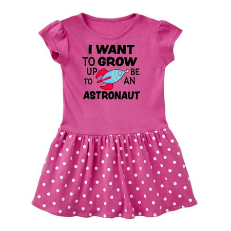 Inktastic I Want To Grow up To Be an Astronaut Gift Toddler Girl Dress