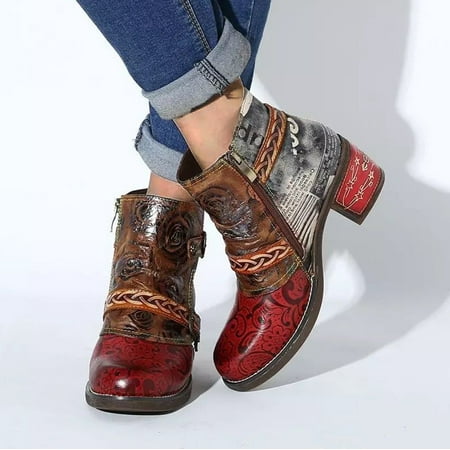 KEUSN Women s Vintage Printed Round Toe Zipper High Heel Short Naked Boots Shoes
KEUSN Women s Vintage Printed Round Toe Zipper High Heel Short Naked Boots Shoes