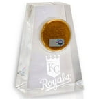 Kansas City Royals Crystal Paperweight with Game Used Dirt