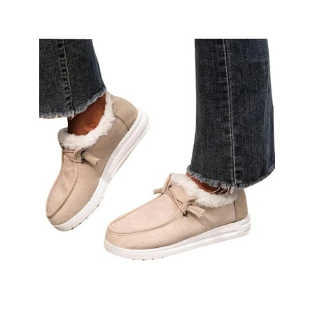 Rockomi Ladies Ankle Bootie Plush Lined Snow Boots Slip On Winter Boot Womens Resistant Non-Slip Comfort Booties Casual Round Toe Warm Shoes Beige 9
Rockomi Ladies Ankle Bootie Plush Lined Snow Boots Slip On Winter Boot Womens Resistant Non-Slip Comfort Booties Casual Round Toe Warm Shoes Beige 9