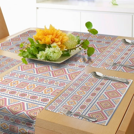 Aztec Table Runner & Placemats Vibrant and Print Medieval Folklore Influences Pattern Set for Dining Table Decor Placemat 4 pcs + Runner 12 x90 Apricot Dark Pink by Ambesonne
Aztec Table Runner & Placemats Vibrant and Print Medieval Folklore Influences Pattern Set for Dining Table Decor Placemat 4 pcs + Runner 12 x90 Apricot Dark Pink by Ambesonne