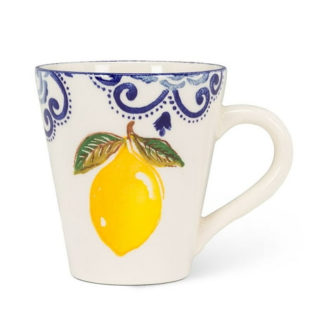 Set of 2 Lemon Print Tall Mug