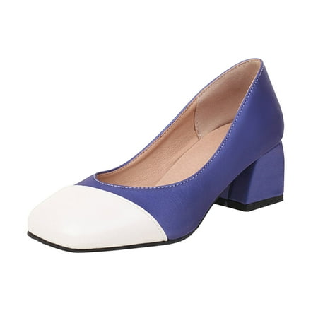 Fsqjgq Tan Short Heels for Women Ladies Fashion Color Blocking Leather Shallow Mouth Square Head Thick Heel Casual Single Shoes Booties for Women Purple 40
Fsqjgq Tan Short Heels for Women Ladies Fashion Color Blocking Leather Shallow Mouth Square Head Thick Heel Casual Single Shoes Booties for Women Purple 40