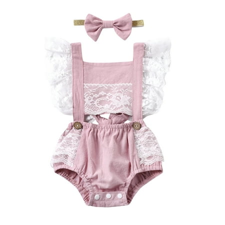 Canrulo Princess Newborn Baby Girls Boys Rompers Headband Lace Flowers Print Ruffles Sleeve Backless Jumpsuit Pink 3-6 Months
Canrulo Princess Newborn Baby Girls Boys Rompers Headband Lace Flowers Print Ruffles Sleeve Backless Jumpsuit Pink 3-6 Months