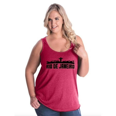 Rio De Janeiro Brazil Women's Curvy Plus Size Tank Tops
