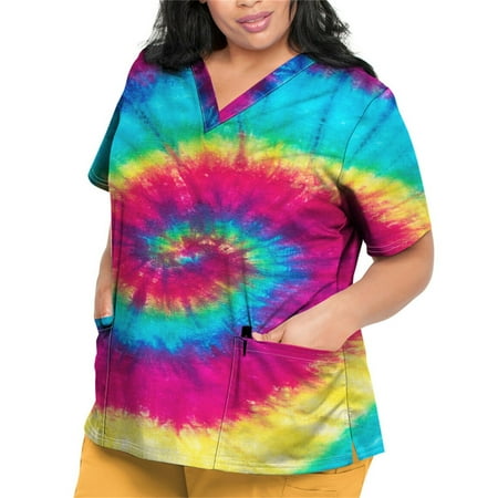 Sksloeg Women s Plus Size Scrub Tops Comfortable Tie-dye Printed Top Workwear with Pockets Short Sleeve V-Neck Nursing Working Uniform Yellow XL
Sksloeg Women s Plus Size Scrub Tops Comfortable Tie-dye Printed Top Workwear with Pockets Short Sleeve V-Neck Nursing Working Uniform Yellow XL